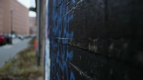 Red brick wall as texture background. High flat wall of an old building. Stock Footage 132005267