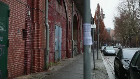 Red brick wall as texture background. High flat wall of an old building. Stock Footage 132005413
