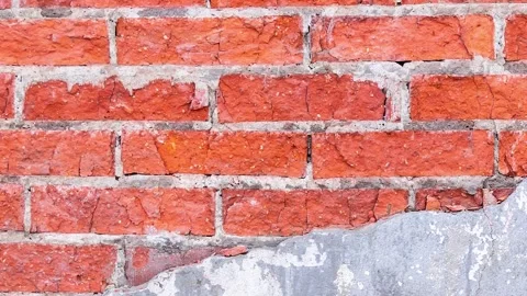 Red brick wall texture background Stock Footage 178435714