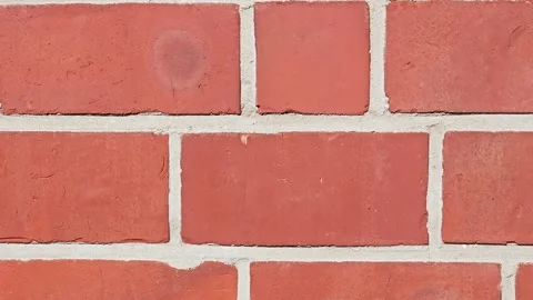 Red brick wall texture background with clean white mortar joints Stock Footage 341900794