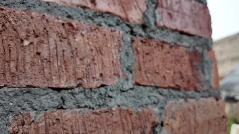 Red brick wall texture background in rustic style Stock Footage 342212123