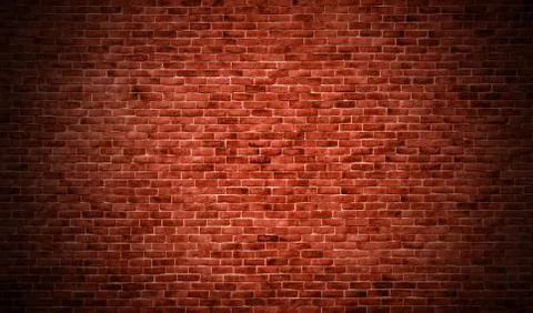 Red brick wall texture background, May use to interior design Illustrazione stock