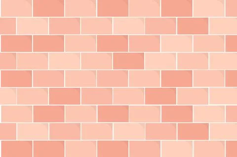 Red brick wall texture background vector illustration Stock Illustration
