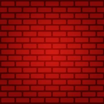 Red brick wall texture, background illustration. Stock Illustration