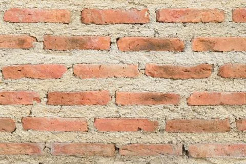 Red Brick wall texture background natural color Foto stock