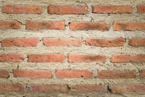 Red Brick wall texture background natural color Foto stock