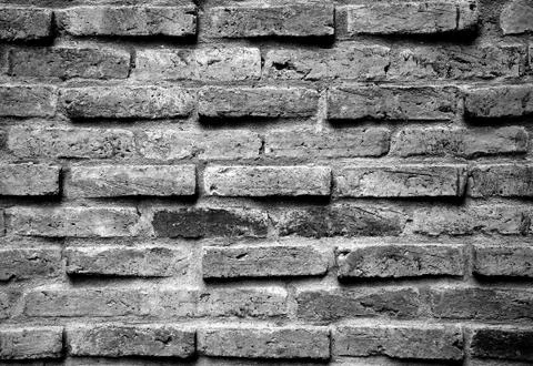 Red brick wall texture for background in black and white Stock Photos
