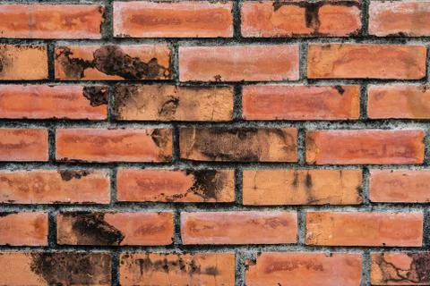 Red brick wall texture background, old brick pattern Stock Photos