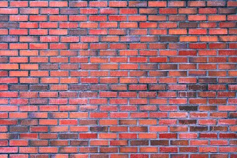 Red brick wall texture background, brick wall texture for interior Stock Photos