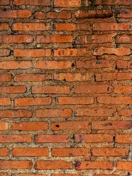 Red Brick Wall Texture Background Close Up Rustic Old Masonry Surface Stock Photos