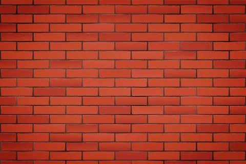 Red brick wall texture closeup Stock Illustration