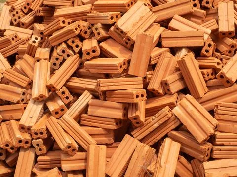 Red brick wall texture construction Stock Photos