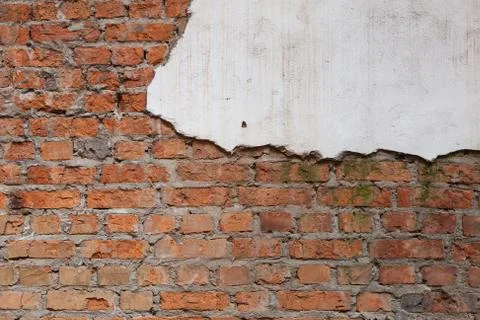 Red brick wall texture grunge background Stock Photos