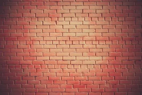 Red brick wall texture grunge background Stock Photos