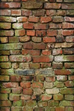 Red brick wall texture grunge background with vignetted corners to interior d Stock Photos