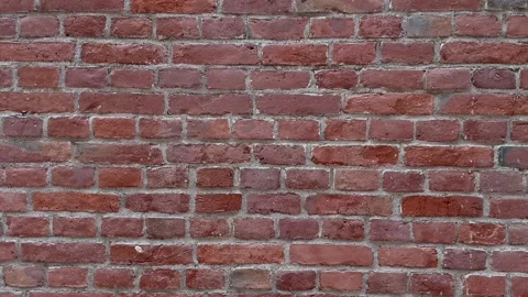 Red brick wall texture with light gray mortar joints, full frame Stock Footage 341830155