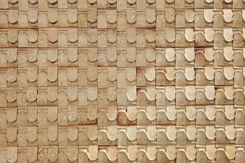 Red Brick Wall Texture with Light Beam for Background. Stock Photos