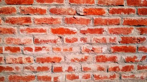 Red brick wall. Texture of old dark brown and red brick wall background Photos