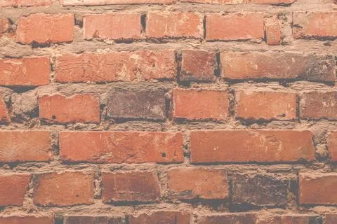 Red brick wall. Texture of old brown and red brick wall background. 스톡 사진