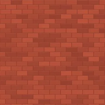 Red brick wall texture seamless pattern uniform layout Stock Illustration
