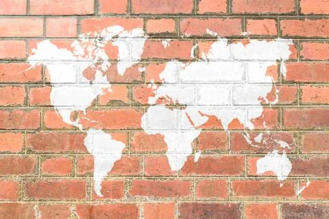 Red Brick wall texture Soft tone White color Stock Illustration