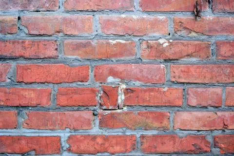 Red brick wall, textured background Stock Illustration