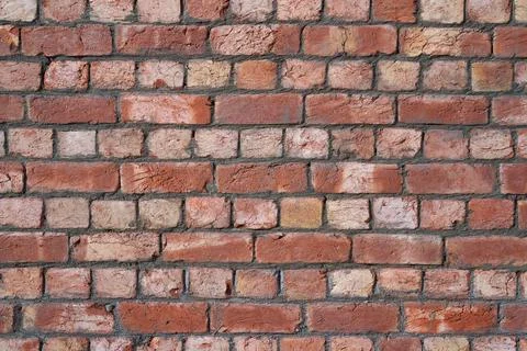 Red brick wall. Textured background. Stock Photos