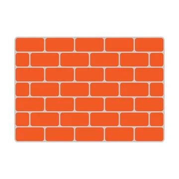 Red brick wall vector background. EPS 10 illustration. Stock Illustration