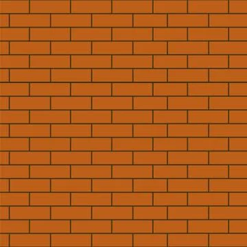 Red brick wall vector. Brickwall abstract background Stock Illustration