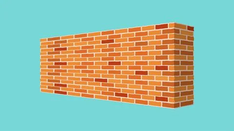 Red brick wall vector illustration Illustrazione stock