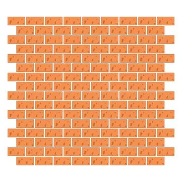 Red Brick Wall Vector Illustration Stock Illustration