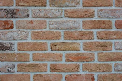 Red brick wall. Wall texture, background. Stock photo for wallpaper or textur Stock Photos