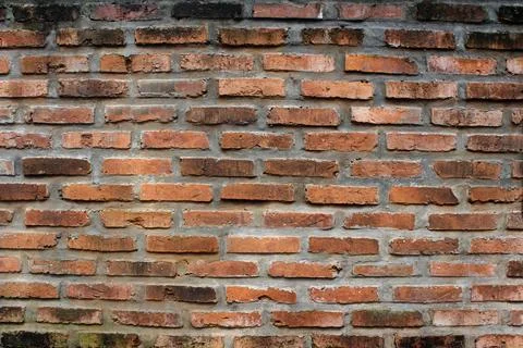 Red brick wall worn. Stock Photos