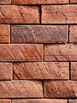 Red Brick Walls Pattern for Backgrounds and Wallpapers. Textures. Geometry. Stock Photos