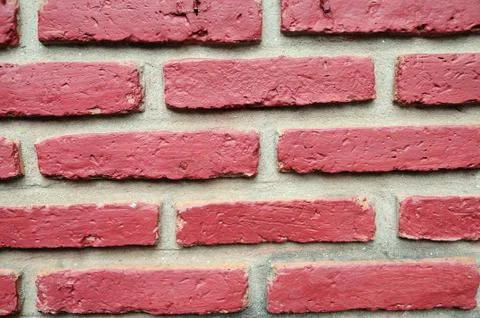Red brick walls use for background. Stock Photos