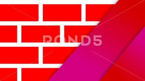 Red Bricks and Diagonal Lines Background