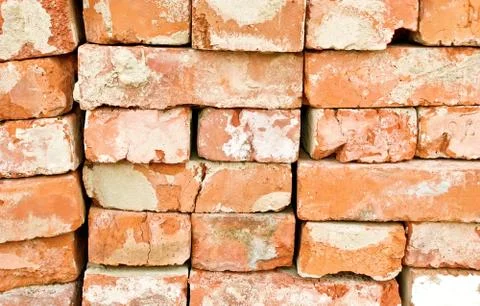 Red bricks background Stock Photos