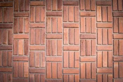 Red bricks block background and texture Foto stock