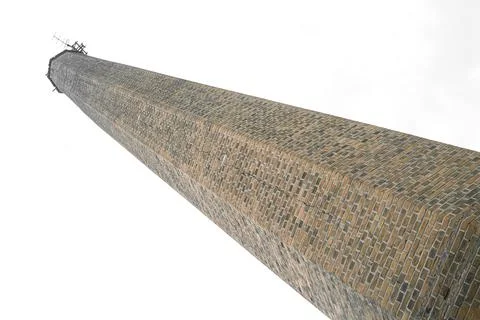 Red bricks chimney on the sky background Stock Photos