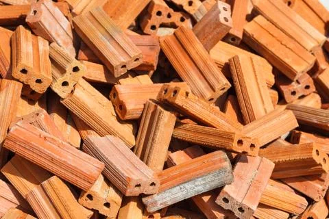 Red bricks for construction Stock Photos