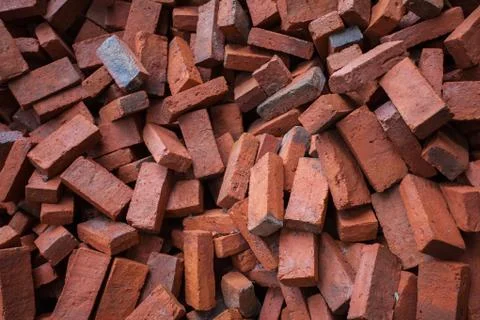 Red Bricks for construction work Stock Photos