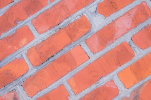Red bricks texture is blurry Stock Photos
