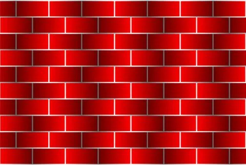 Red bricks - vector pattern 스톡 일러스트