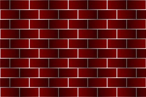 Red bricks - vector pattern Stock Illustration