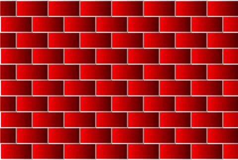 Red bricks - vector pattern Stock Illustration