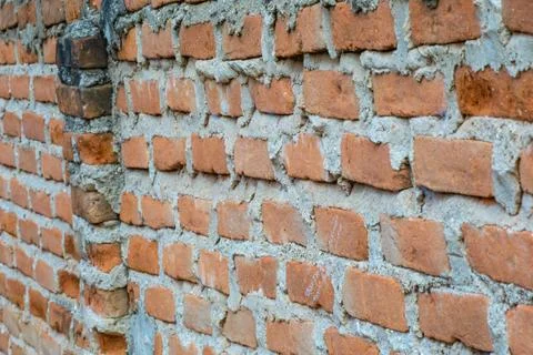 Red bricks wall for abstract texture background Foto stock