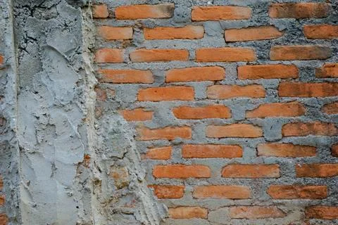 Red bricks wall for abstract texture background Stock Photos