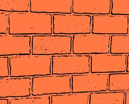 A red bricks wall. Stock Illustration