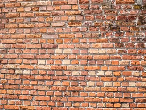 Red bricks wall pattern. Brick wall background texture. Foto stock