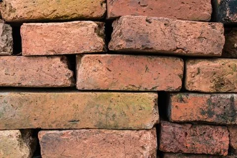 Red bricks wall Stock Photos